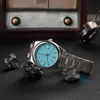 Montre décontractée pour hommes avec mouvement mécanique automatique bracelet en acier inoxydable cadran en céramique boucle pliante montre de couple à la mode