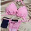 Summer Sexy Dwuczęściowe bikini dla kobiet w kostiumu kąpielowym z literami perspektywa moda stroje kąpielowe Kąpiel Kąpiel Multi Styles S-228O