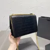 dapu moda tasarımcı çanta bayanlar tek omuz crossbody çanta metal mektup zinciri çanta