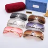 2023 Zakryte okulary przeciwsłoneczne Kobiety Kobiety duże odcienie moda Wysokiej jakości mężczyźni Square Sun Glass Female Metal Gradient Shades Uv400