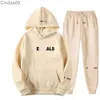 Tracksuit Women 2023 Autumn Winter Designer Fashion Märke Tvådelat brev tryckt unisex fleece hoodie och svettbyxor 2 st.