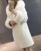 女性の毛皮2023秋の冬フード付き模倣ヘアファッションコート通勤スタイルエレガントなスリムトップ