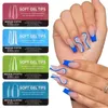 Falsas unhas 550 pc dicas de unhas cobertura completa balés coloridos acrílico cápsulas transparentes francesas ultrafinas manicure 230909