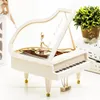 Decorative Objects Figurines Creative Rotating Dance Little Girl Piano Music Box Decorative Ornaments Children's Valentine's Day Birthday Gift 230911