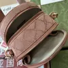 Дизайнерский роскошный маленький рюкзак Ophidia 739701 Розовый Эбони Темная кожа ПВХ 7А Лучшее качество