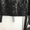Designer Jacket Kvinnor Fashion Coat Lady Handsome Top Single Breasted Plaid Långärmad Pu Leather Jackets Motorcykelrockar Black Designers Jackor Womens