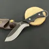 Hohe Härte gebogene feste Klinge Messer Edelstahl Holzgriff Jagdmesser Outdoor Camping Werkzeug