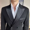 Abiti da uomo 2023 Abito da sposa di alta qualità Abito doppio petto Set in due pezzi (pantaloni blazer) Casual Business Office Party Prom Tuxedo