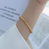 Bangle hypoallergeniska kvinnor smycken rostfritt stål 18k guldpläterad bambu