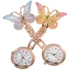 Montres de poche 2 pièces, accessoires d'allaitement, montre à Quartz papillon en alliage à clipser pour femme