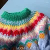 Maglioni da donna 2023 Abito primaverile stile fata maglione in mohair pullover morbido ceroso vintage è fatto a mano