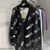 balencigs Felpe con cappuccio firmate Maglioni da uomo Maglione Versione alta mousse elastica per famiglie lettera obliqua versione allentata Cardigan con scollo a V maglione lavorato a maglia XFUX DPSK