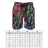 Mens Shorts Multi Geo Print Board Daily Big Size Beach Pants Watercolor Stripes Men Swimming Trunks