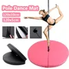 Yogamattor 120x10 cm PU Pole Dance Mat Skidsäker fitnessvattentät förtjockad runda träningssäkerhet Gym Matyoga249s