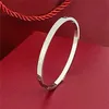 Liefde Designer Armband Voor Mannen Vrouwen Bangle Roestvrij Staal Jewerly Koppels Brief Zilver Rose Goud Fashion Party Luxe Charme Bra265E