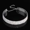 Bröllopsmycken sätter klassiska Elegant Tassel Crystal Bridal African Necklace Earrings Armband WX081 230909