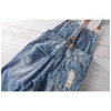 Jeans voor heren Hiphop streetwear bretelbroek overall jeans Mode herenjeans overalls Ripped bib jeans voor heren Mannelijke gescheurde denim jumpsuit 201120L230911