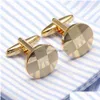 Cuff Links Link Cufflinks For Mens Fashion Designer Luxury Classic Wedding Simple Men Sleeve Shirt Top Quality Drop Delivery Jewelry Dhgmt