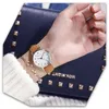 ساعة معصم 2 PCS Womens Quartz Watch Set Set Girls Girls Gift Fashion Strendy مع Lady