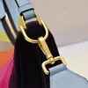 Nano Bags Regenbogen gestreifte Hobos-Tasche Halbmondkette Schulter-Crossbody-Taschen Handtasche aus echtem Leder Designer-Tasche Tote Mini-Taschen Damen-Geschenktasche Clutch