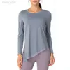 Designer Aloo Long SleeveOrigin Yoga Herfst en Winter Nieuwe Fitness Sporttop Dames Slim Fit Fitnesskleding Yoga T-shirt met lange mouwen Cover Up