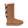 Projektantka Uggslie Women Men skórzane buty Tasman Braid Comfy Australia Tazz Booties zamszowe owiec krótkie mini łuk na zewnątrz trampki Yu556