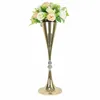 70cm 27インチの背の高い白い銀の結婚式花瓶花瓶のテーブルセンターピーススパークリングウェディングデコレーションバンケットロードリード装飾ZZ