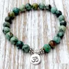 Kralen Sn1035 Echte Afrikaanse Turquoise Pols Mala Kralen Chakra Armband Yoga Boeddhistische Gebed Genezing Depressie Angst Cry Dhgarden Dhuws