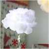 Autres fournitures de fête festive Simation Blanc 3D Trois-Nsional Romantique Coton Nuage Décoratif Mariage Toile de fond Props DIY Anniversaire Otudf