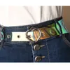 Women Plastic Belt Fashion Transparent Dress Belt Grommet Belt with Heart Buckle Waist Belt for Women