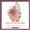 Bandanas mesh topp hatt toppar hattar huvudkläder fascinatorer kvinnor te party gör imitation kvinnor rosa bröllop miss