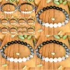 Perlé Mg1209 Design tendance Bracelet en pierre de lune naturelle Bracelet Mala à facettes Tourmaline noire Energy Drop Livraison Bijoux Brace Dhgarden Dhvbx