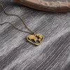 Collane con ciondolo Collana con mappa del cuore in oro 18 carati di alta qualità, collana vintage in acciaio inossidabile da viaggio di campagna, continente africano