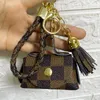 Creative Keychain Leather Mini Wallet Ornaments Fashion Car Key Chain Lover's Bag Decorative Pendant Wholesale