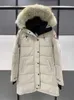 Kanadalı Tasarımcı Kaz Orta Uzunluk Versiyon Küfürü Aşağı Kadın Ceket Aşağı Parkas Kış Kalın Sıcak Katlar Womens Rüzgar Proof Sokak Giydirme376