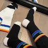 Lu Sports chaussettes longues en plein air bas Yoga marque coton broderie logo tricoté femmes et hommes unisexe avec étiquettes chaussette haute