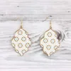 Dangle Earrings ZWPON ARABESQUE PUR PU GEATHER MARCCO مع إطار معدني 2023 بيان مصمم العلامة التجارية مجوهرات بالجملة