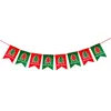 Christmas Day Banner Decoration Hanging Flag Letter Colorful Flag Flower Christmas Day Party Decoration Supplies