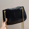 Chain Underarm Shoulder Bag Designer Bag High Quality Handbags Metal Hardware Letter Hasp Fashion Crossbody Purse Flap Cell Phone Pocket Leather Wallets Black