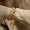 Link Bracelets Luxury Crystal Cubic Zirconia Tennis For Women Men Ladies Silver Lced Out Hand Chain Diamond Bracelet Couple Jewelry