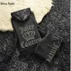 Kvinnors träningsdräkter Juicy Tracksuit Women Velvet 2023: s varumärkes Velor Symdräkt Spår Hoodies and Pants Set Ny high end 88ESS X0911