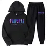 312 638 Sudadera con capucha para hombre Trapstar Chándal Arco iris con capucha Bordado Felpa Decoración de letras Ropa deportiva gruesa Hombres y mujeres Traje deportivo Zippe