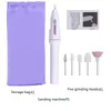 Nail Manicure Set 5 i 1 Professional Mini Electric Drill Kit Pedicure Slipning Polering Konst Slipfil Penverktyg Maskin 230911