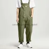 Men's Jeans Men's Jeans Relaxed Fit Duck Bib Overall Stretchy Jumpsuits For Men Velour Jumpsuit Hang Neck Net Yarn Splicing Wide LegL230911