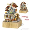 Blocks Windmill Castle Music Model Building Block City Creative Girls Castle House Children Toys Gifts R230911