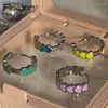 Hoop Earrings Korean Cute Colorful LOVE Heart For Women Couples Trendy Elegant Wedding Bride Jewelry Gifts Prevent Allergy