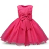 Vestido de batismo para meninas recém-nascidas, vestido de tule infantil com pétalas, vestidos de noiva para meninas pequenas, vestidos de festa de primeiro aniversário, roupas de batismo