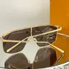 2023 Heiße neue Luxus-Designer-Marke, quadratische Sonnenbrille, vergoldeter Metallrahmen für Männer und Frauen, 1717 Designer-Sonnenbrille, Objektiv-Logo-Dekoration