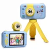 Toy Cameras Kids Camera Electronic Toys 24in IPS Screen 4X Digital Zoom Video 180°Flip Len Handheld Children Selfie 230911