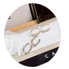 Orecchini originali in acciaio inossidabile di design con lettere Orecchini di cristallo di perle di lusso Orecchini con francobolli per gioielli placcati in oro 18k Regali di Natale Accessori per gioielli